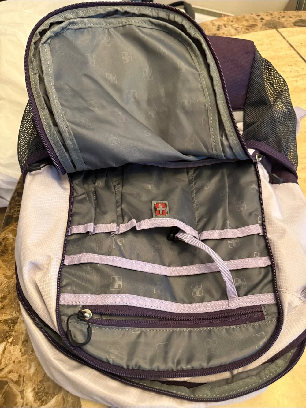 Swiss Tech Light Pink and Plum Casual Daypack